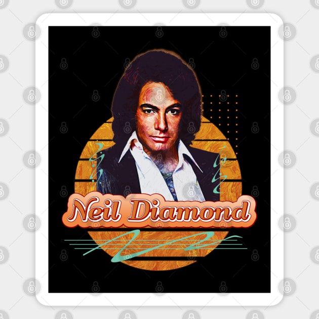 Neil Diamond \\ Retro Art Magnet by Nana On Here